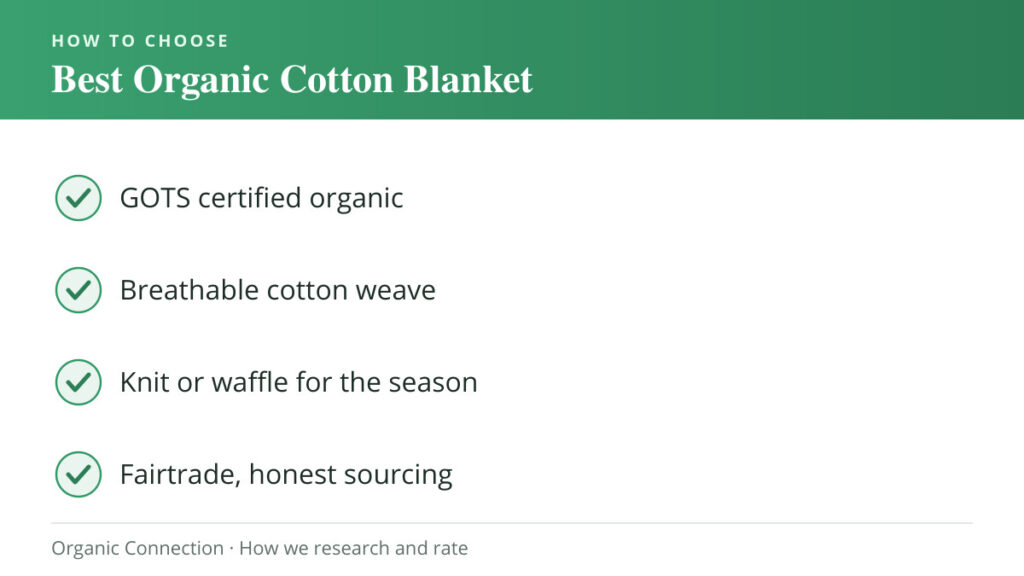 Best Organic Cotton Blanket buying criteria