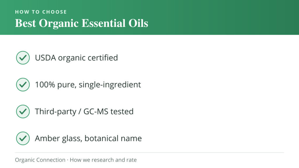 Best Organic Essential Oils buying criteria