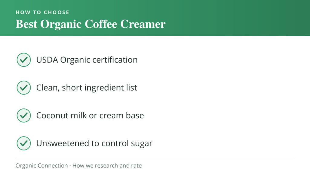 Best Organic Coffee Creamer buying criteria
