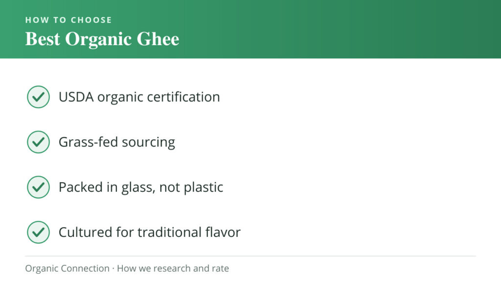 Best Organic Ghee buying criteria