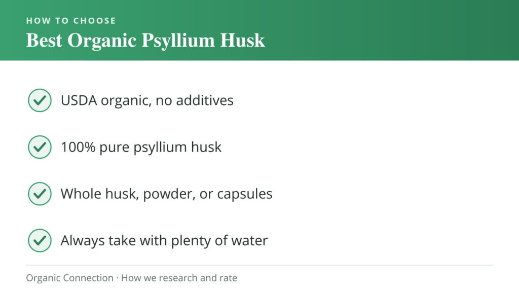 Best Organic Psyllium Husk buying criteria