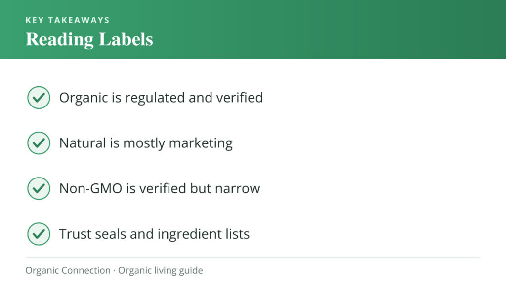 Reading organic labels key takeaways