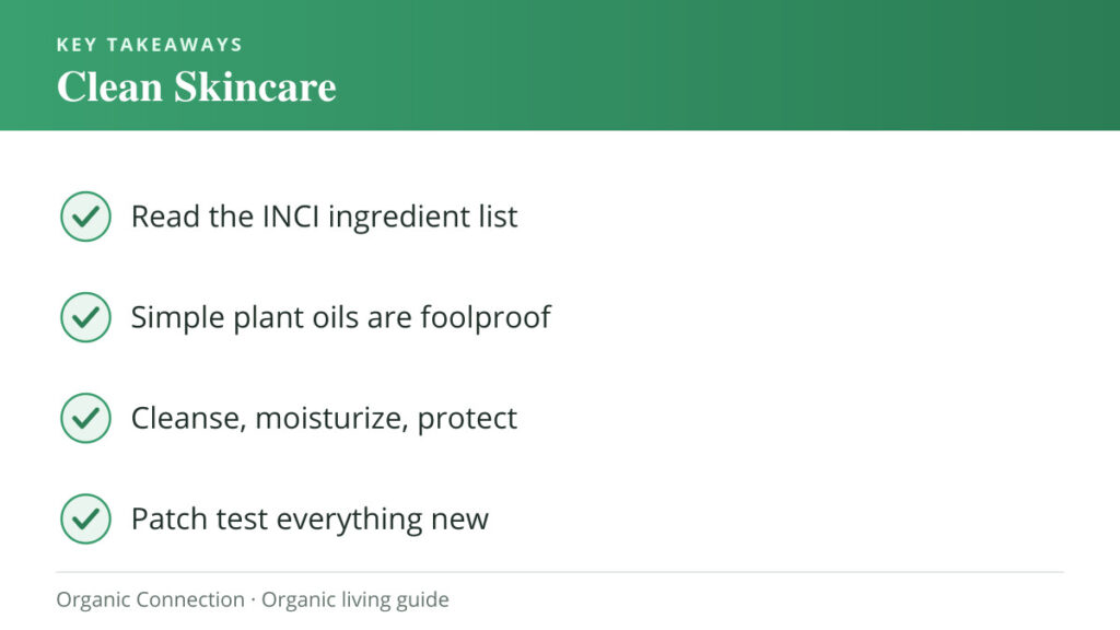 Clean skincare key takeaways
