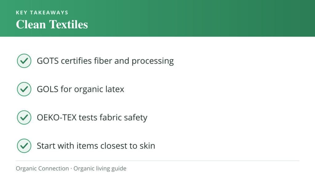 Clean textiles key takeaways