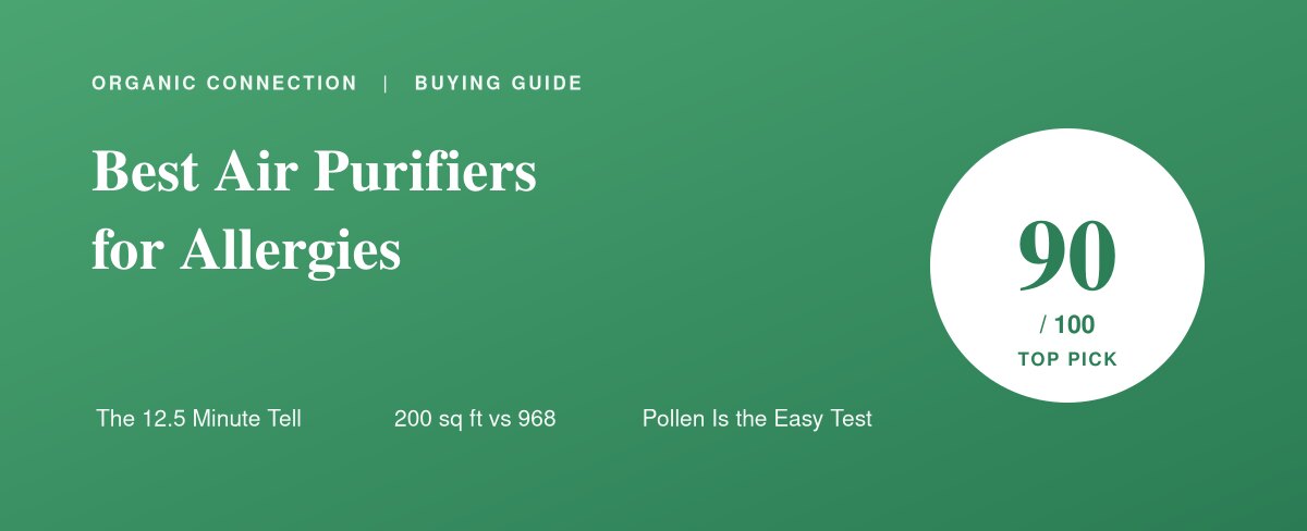 HEPA air purifier for pollen allergies in a bedroom