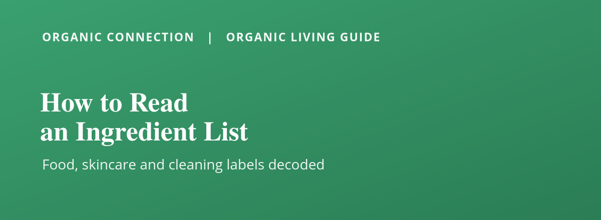 How to read an ingredient list