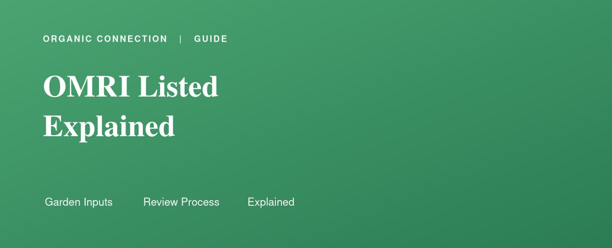 OMRI listed products