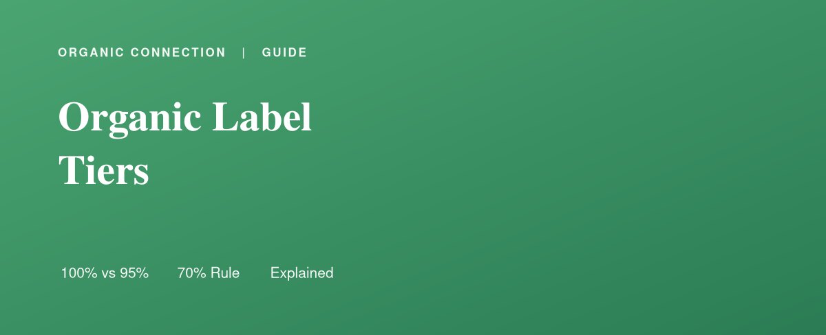 Organic label tiers