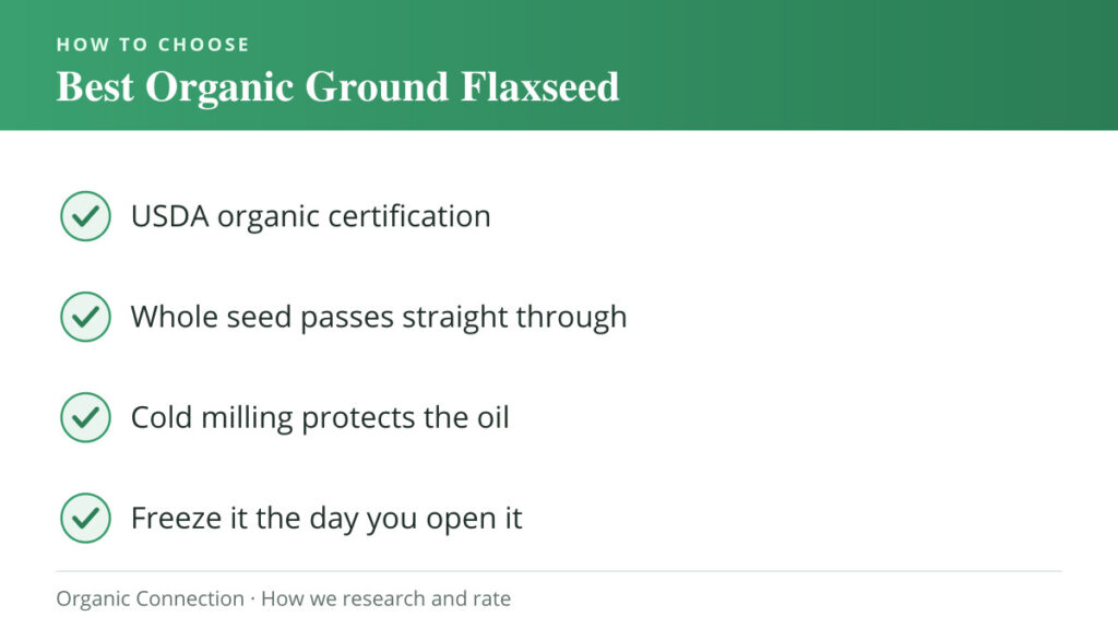 Best Organic Ground Flaxseed buying criteria