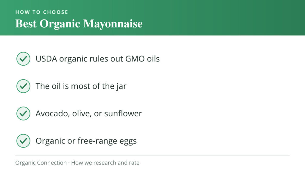Best Organic Mayonnaise buying criteria