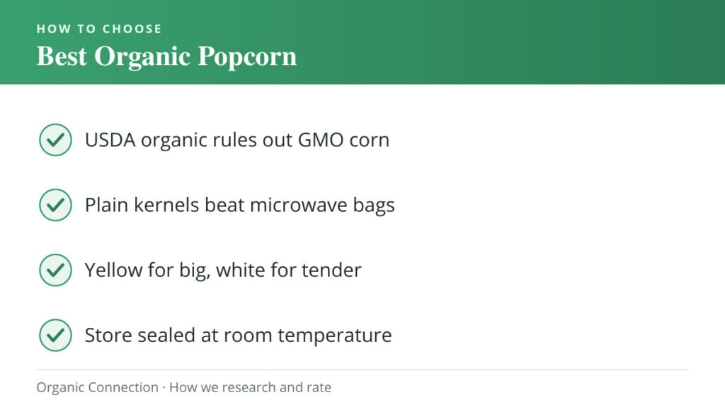 Best Organic Popcorn buying criteria