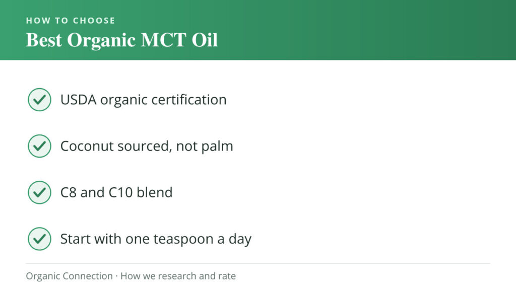 Best Organic MCT Oil buying criteria