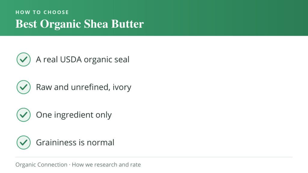 Best Organic Shea Butter buying criteria