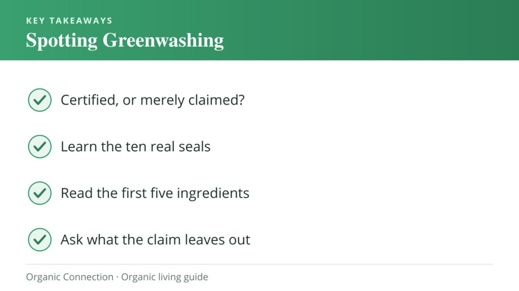 Spotting greenwashing key takeaways