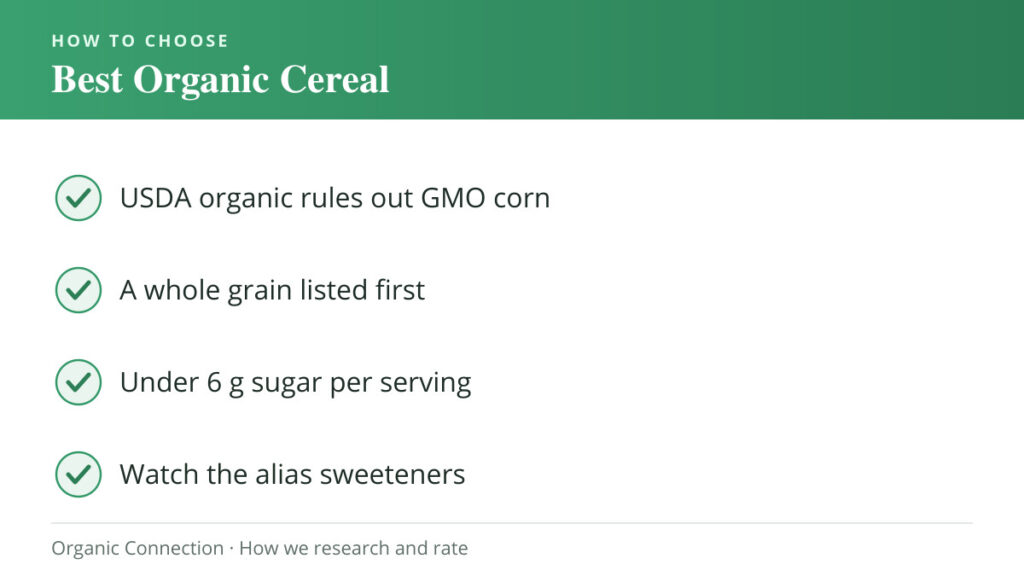 Best Organic Cereal buying criteria