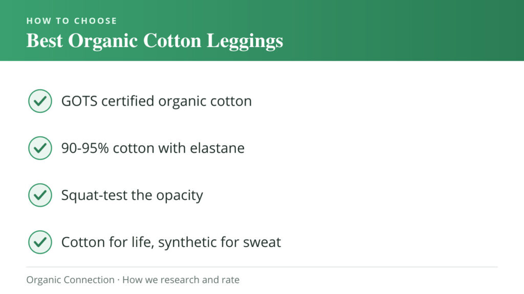 Best Organic Cotton Leggings buying criteria