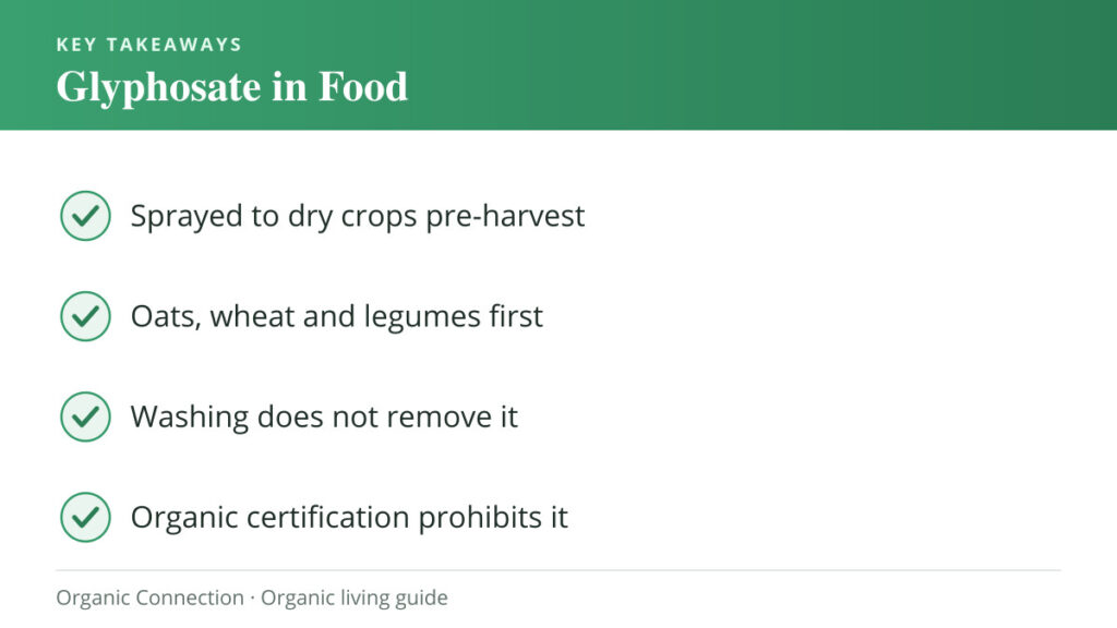 Glyphosate in food key takeaways