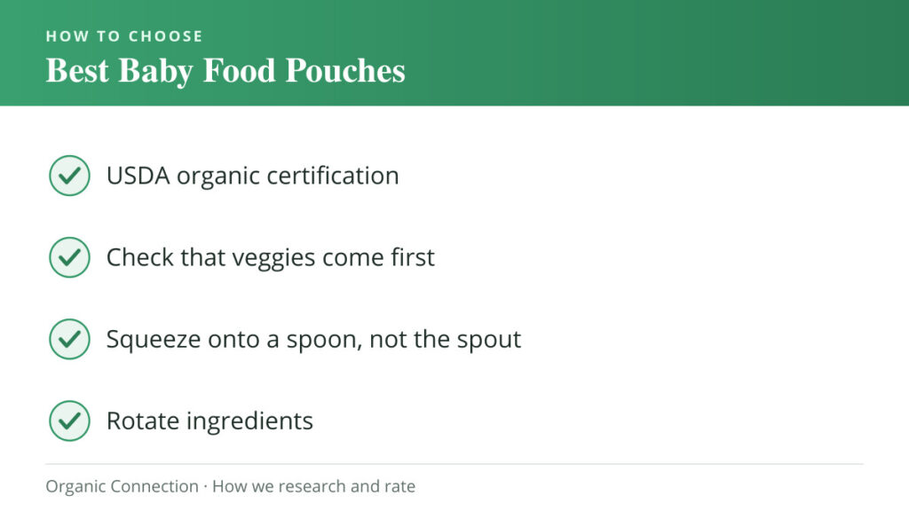 Best Organic Baby Food Pouches buying criteria