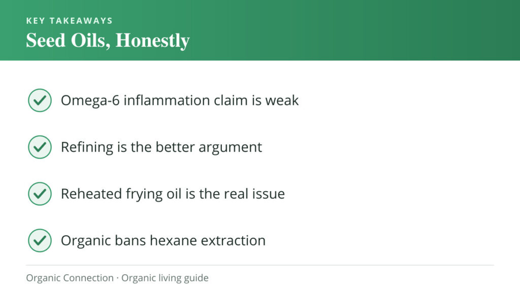 Seed oils key takeaways