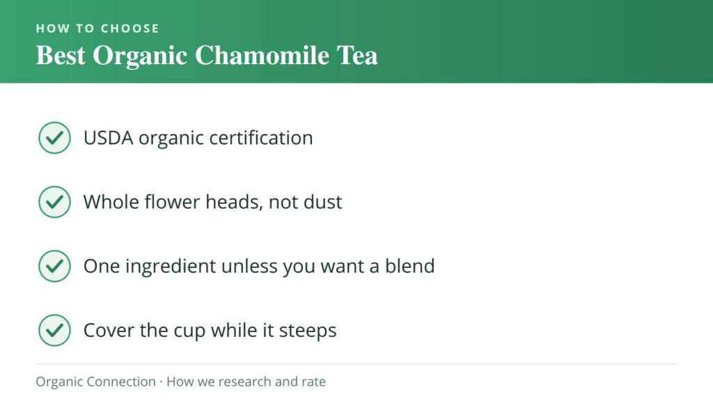 Best Organic Chamomile Tea buying criteria