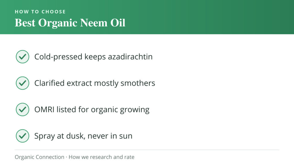 Best Organic Neem Oil buying criteria