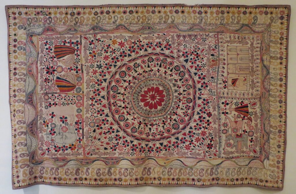 Cotton quilt on a bed